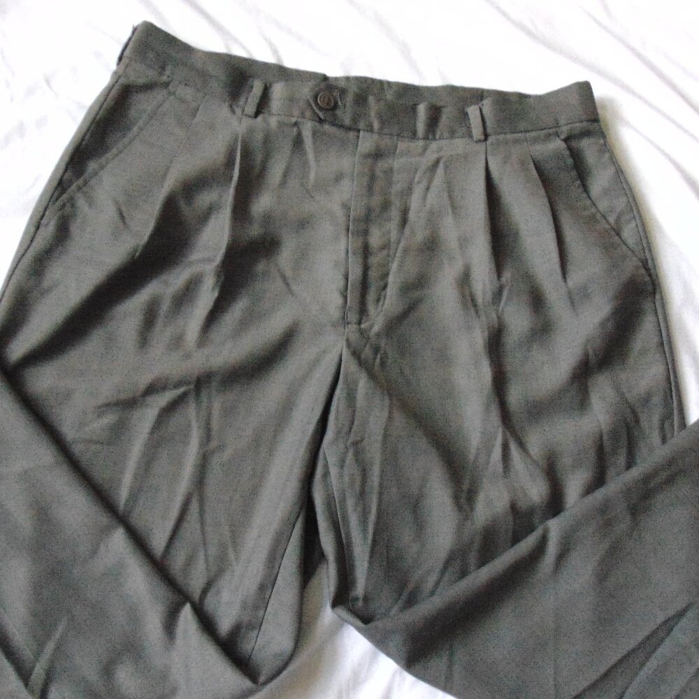 STANLEY BLACKER Men Dress Pants 4 Pocket Grey Size 34/30